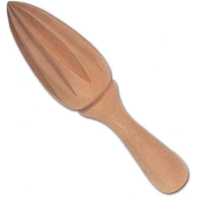 Exprimidor de limón de madera Prensa manual Exprimidor manual Fruta Naranja Extractor de jugo de cítricos Escariadores Dise?o de diez esquinas (1 pieza, amarillo) ZefeiWu 8390612583438