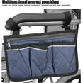 thumbnail image 4 of Wheelchair Armrest Pouch Organizer Bag for Side of Wheelchair,3 Pockets,Waterproof Storage Pouches for Rollators,Scooters,Blue, 4 of 8