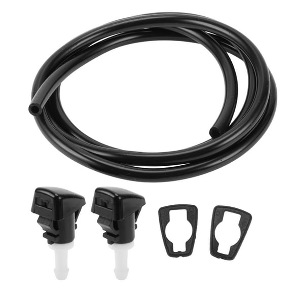 Unique Bargains Windshield Washer Nozzle Front With 1.2 Meter Fluid Hose No.4805742AB for Dodge Grand Caravan 2008-2020 Black White