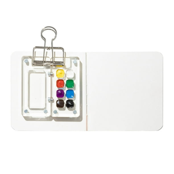Mini acuarela acrílica portátil 8/15, pintura de acuarela extraíble con clip de metal, regalo único para artistas