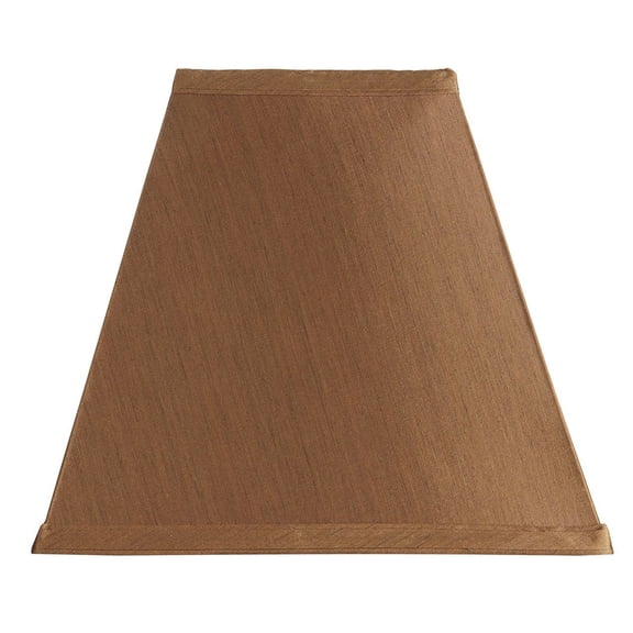 Bronze Silk Square Mission Style 10 Inch Nickel Clip On Lampshade