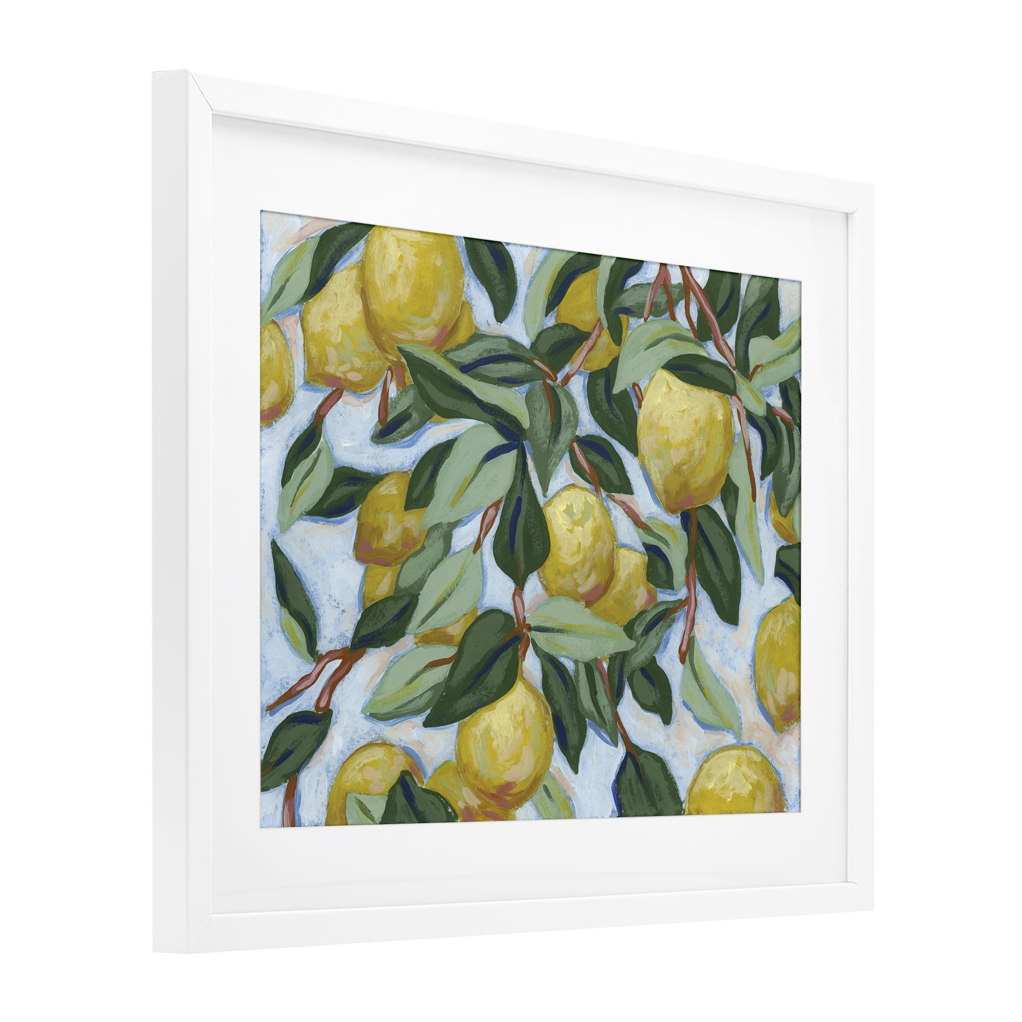 Stupell Industries Summer Citrus Tree White Framed Print Under Glass, design by June Erica Vess