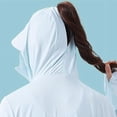 thumbnail image 6 of Women's UPF 50+ Sun Protection Hoodie Jacket Lightweight Long Sleeve Sun Shirt for Women with Pocket Hiking Outdoor Breathable And UV-Protective Lavender M, 6 of 6
