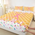thumbnail image 4 of Erosebridal Ice Cream Baseball Bed Sheets,Girls Ball Sport Gamer King Sheets For Kids 4 Pieces, 4 of 6