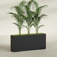 thumbnail image 2 of Greenline Fiberglass Alice Rectangle Planter - Indoor/Outdoor Extra Large Fiberglass Lightweight Planter - 72" x 16" x 32" (Matte Black), 2 of 7