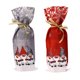 thumbnail image 4 of Bearachild Funda para botella de vino con estampado de Color de bosque de encaje a prueba de polvo, ropa para botella de vino de Navidad, bolsa de Kits de decoración para fiestas Rojo, 4 of 6