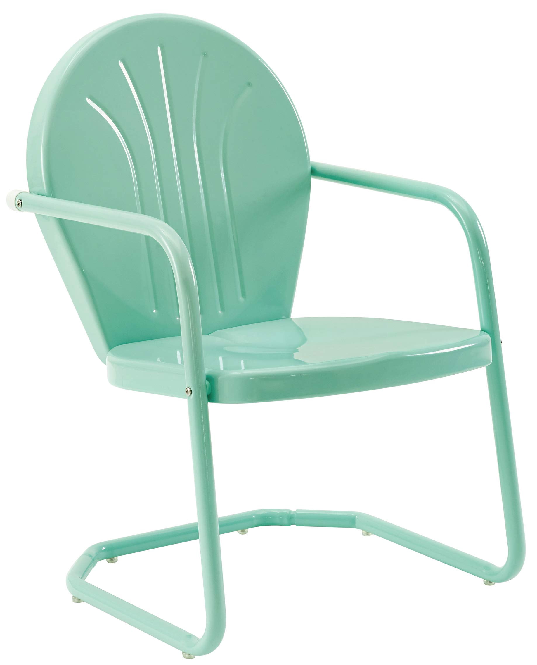 Crosley Furniture Griffith 3 Piece Metal Patio Conversation Set in Aqua