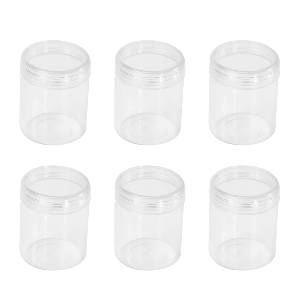 6 Pcs Round SubBottles Portable Cream Travel Boxes Transparent Mini