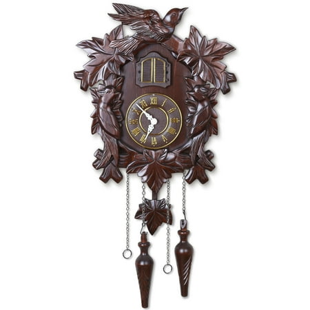 Kendal Cuckoo Clock Large Vintage Wall Clock Handcrafted Wood Cuckoo Clock House Home Decor with Singing Bird & Black Forest Bird Decoration MX113