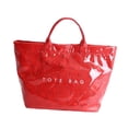 thumbnail image 2 of Bolsa de playa impermeable, bolsa de fin de semana informal, bolsa de supermercado, bolso de mano tipo hobo, bolso de hombro Rojo, 2 of 9