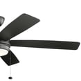 thumbnail image 2 of 60" Kichler Starkk Satin Black LED Ceiling Fan with Pull Chain, 2 of 9