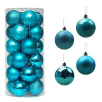 Tahtuvzn School Christmas Decorations Indoor Decorative Ball Electroplated Plastic 1.18" 24-Pack Barrel Shopping Mall Ceiling Tree Pendant Hanging