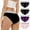 4-Pink, variant on REORIAFEE Underwear Women Panties Pack 4 Mid Waist Cotton Briefs Strech Breathable Panties Soft Comfy Underpants Lingerie Black L
