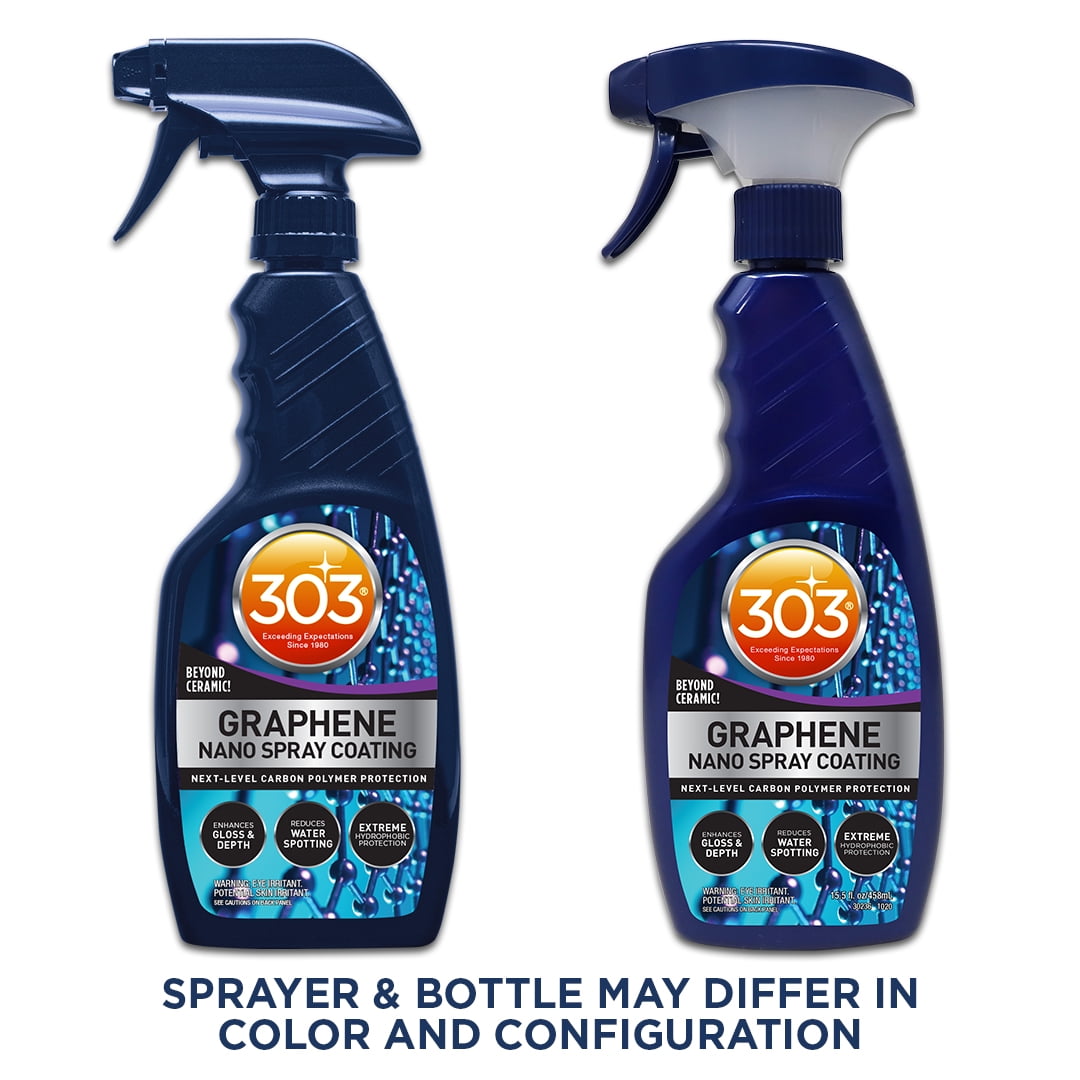 303 Graphene Nano Spray Coating - Next Level Carbon Polymer Protection,  Enhances Gloss and Depth, Extreme Hydrophobic Protection, Beyond Ceramic,  15.5oz (30236CSR) Packaging May Vary 