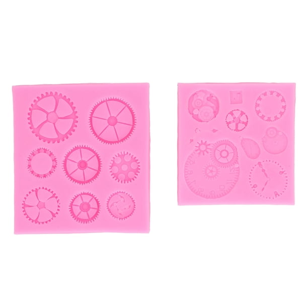 Molde de silicona para pastel, 2 piezas de engranajes para pastel de silicona estilo Steampunk Molde de silicona para pastel de engranajes Rendimiento comprobado