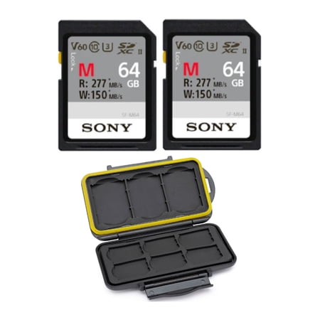 UPC: 0657379013249 | Sony 64GB V60 UHS-II M-Series Memory Card (2-Pack) with Memory Card Holder