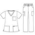 thumbnail image 3 of Unisex Stretch Scrub Set Top and Pants, 3 of 3