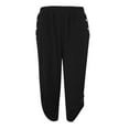 thumbnail image 5 of SNKSDGM Women's Plus Womens Sweatpants Joggers Low Rise Women Linen Pants Petite European and Summer New Casual Cropped Elastic Pants for Women Fashion, 5 of 6