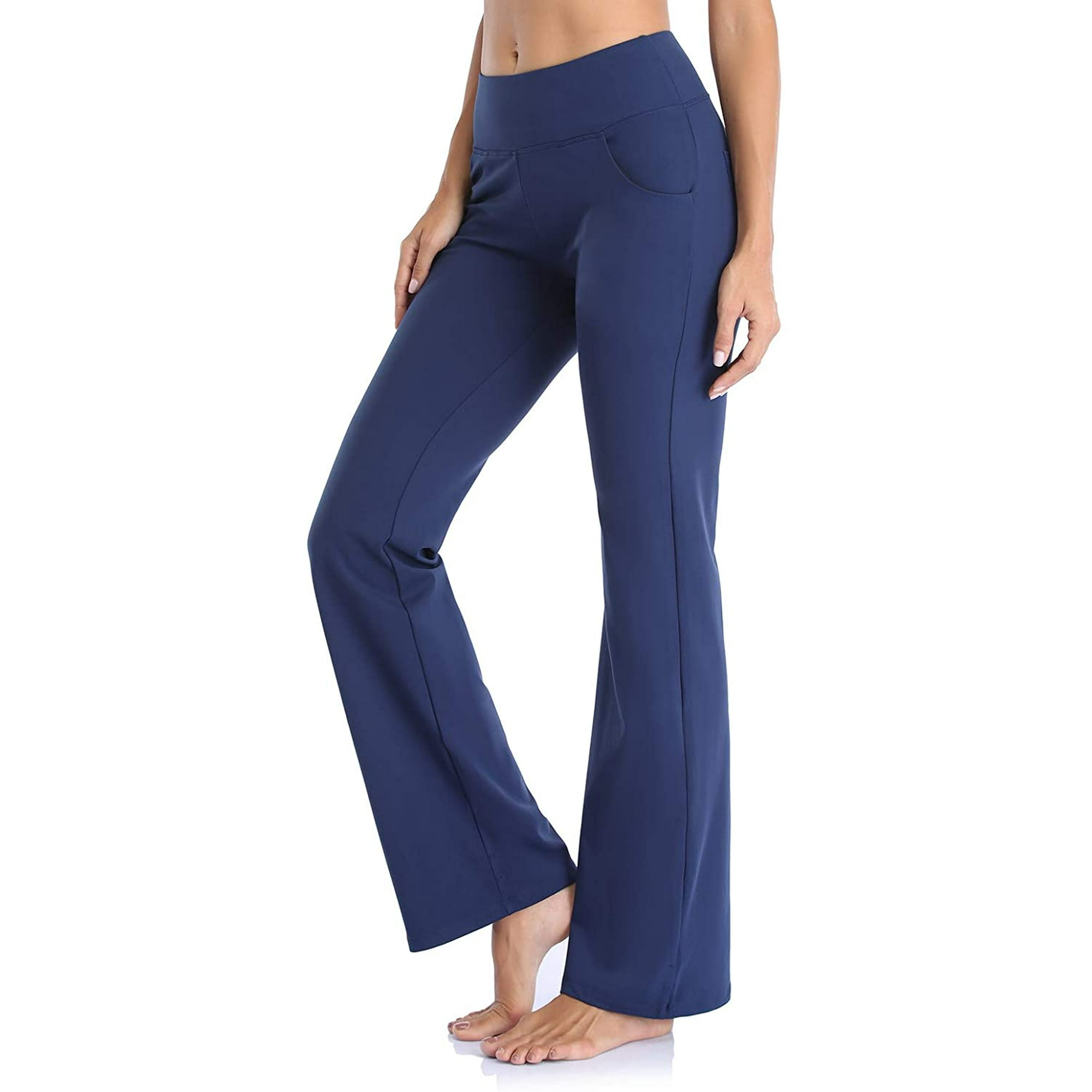 Bootcut Yoga Pants for Women High Waist Bootleg Trousers Casual Pants Sports Workout Gym Leggings with 4 Pockets Oc055 Walmart