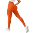 thumbnail image 4 of Butt Lifting Leggings for Women, Comdrip Thick High Waist Yoga Pants with Workout Running Yoga Leggings for Women Womens Leggings orange S, 4 of 9