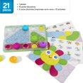 thumbnail image 4 of Lalaboom - Tablero de actividades de 16 piezas - Juguete educativo Montessori de construcción STEM con forma y color de 18 meses a 4 años - BL710 Multicolor, 4 of 5