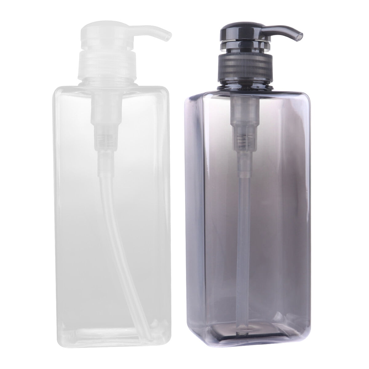 2 Pcs 600ml Shower Gel Bottles Containers Plastic Pump Bottles Refillable Shampoo Container ...