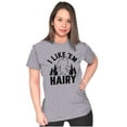 thumbnail image 4 of Like 'Em Hairy Bigfoot Legend Hoax Womens Fitted Plus Size Graphic Tee Brisco Brands 2X, 4 of 5