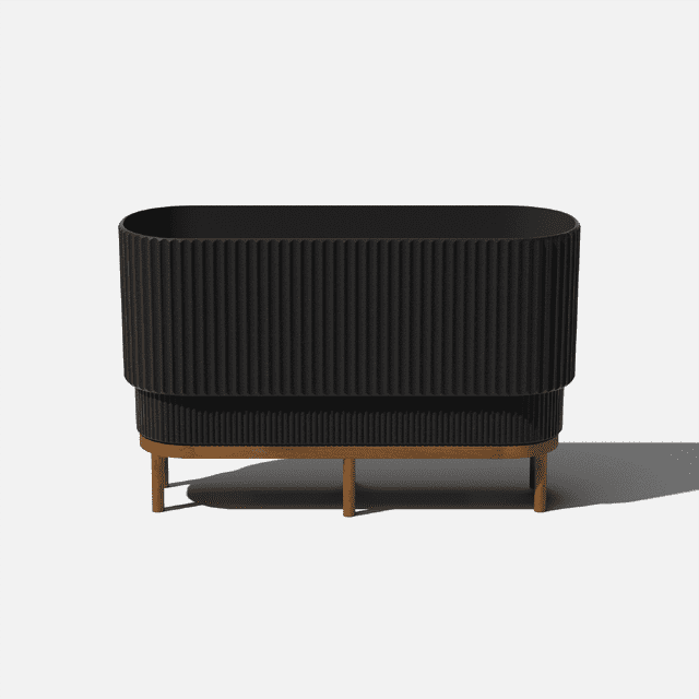 Veradek Demi Series Raised 30" Long Plastic-Stone Planter