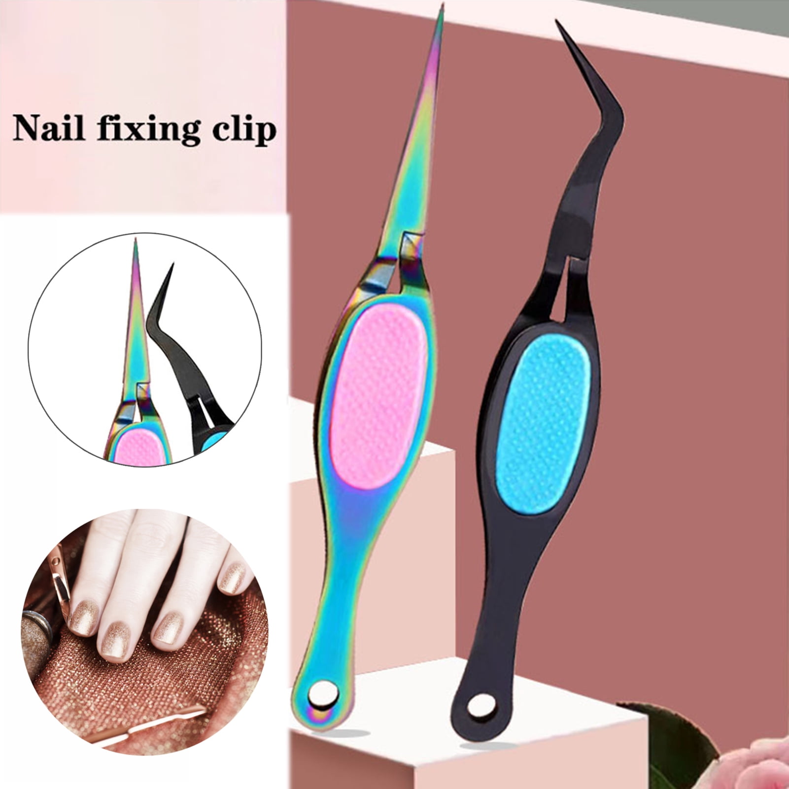 Walbest Hard Straight/ Reverse Tweezers Easy to Use Stylish Beauty Tool