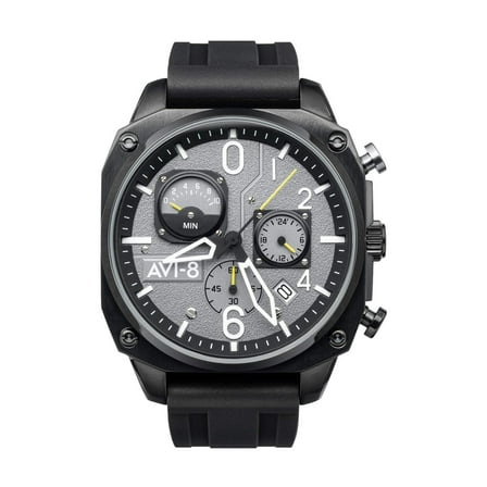 AVI-8 Hawker Hunter Retrograde Stainless Steel 45mm Japanese Quartz Wristwatch