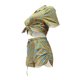 thumbnail image 4 of VISgogo, traje de 2 uds con pantalones para mujer, blusa con botones de solapa de manga corta estampada, pantalones cortos ajustados de cintura alta, ropa encantadora para mujer VISgogo  moda, 4 of 6