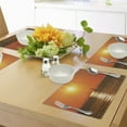 thumbnail image 4 of Ambesonne Nautical Place Mats Set of 4, Sailboat Sea Sunrise, Standard Size, Orange, 4 of 6