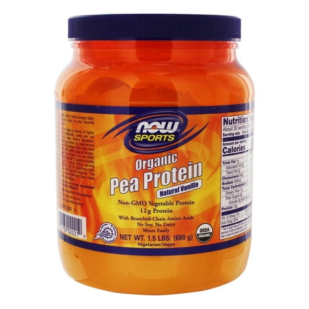 NOW Foods - Organic Pea Protein Powder Natural Vanilla - 1.5