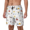 thumbnail image 1 of Fotbe Farm Animals Traje de Baño para Hombre – Shorts de Natación de Secado Rápido con Forro y Bolsillos-Medium, 1 of 6