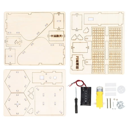 

WoodenSpaceModelDIYToy ElectricSpaceModelDIYToy Screws ScienceKnowledgeLearning Motor For Home Play For Kids
