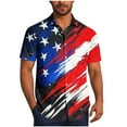 thumbnail image 3 of Jinhomg Funny Hawaiian Shirt for Men Casual Short Sleeve Button Down Shirts 2025 Trendy American Flag Graphic Holiday Tops with Pocket Red XXXXL, 3 of 7