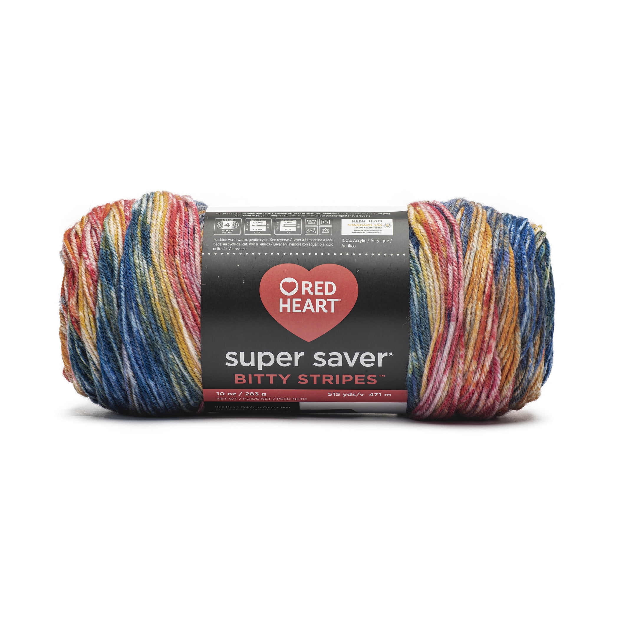 Red Heart Super Saver Bitty Stripes-Sunset Beach