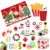 Biekopu Christmas Advent Calendar Fidget Toys Set,24Days Christmas Countdown Calendar Sensory Fidget Toys Pack,Pop Bubble Fidget Toys Box for Kids