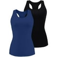 thumbnail image 1 of Charmo Camisole en Coton pour Femme avec Soutien-Gorge Intégré Débardeur Extensible sous-Maillots Cami 2 Paquets, 1 of 7