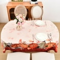 thumbnail image 5 of Thanksgiving Printed Waterproof Tablecloth Autumn Harvest Pumpkins Leaves Table Cloth Fall Oval Table Cover for Party Kitchen Dining Tabletop Decoration 60x84 Inch, 5 of 6