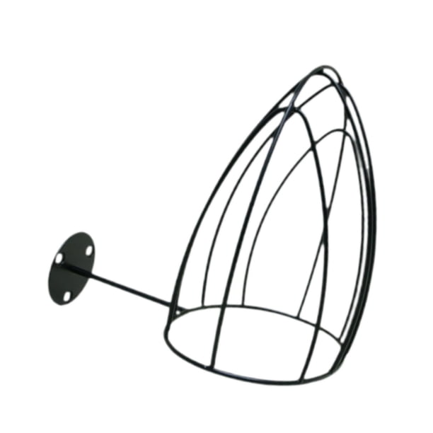 Soporte de alambre de metal para sombreros, montaje en pared, instalación conveniente, gorra de béisbol creativa negro
