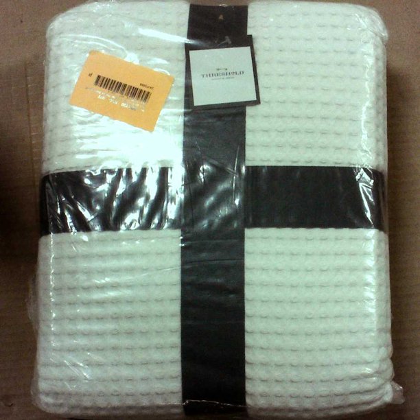 Waffle Weave Blanket Threshold Natural White (King)