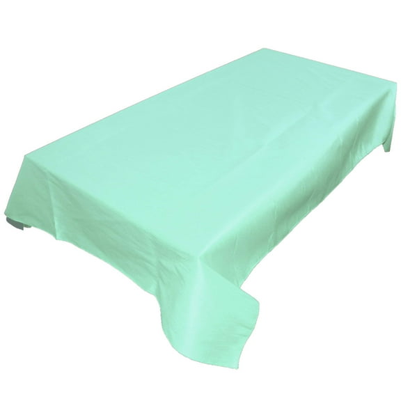 Faux Silk Dupioni Tablecloth Aqua