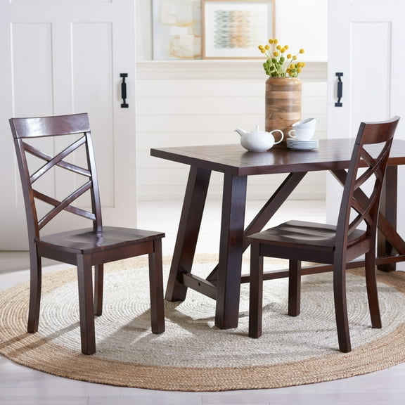 SAFAVIEH Ainslee Traditional Dining Chair, Set of 2, Brown