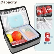 Fammart Lunch Box, Insulated Lunch Bag Mini Cooler with Handle for Women Men, Grey