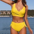 thumbnail image 2 of New & Trending NMMUED Bikini Sets for Women, String Bikini, Full Coverage Bikini, Bathing Suit for Women Bikini, Mid Rise Bikini Sets for Women, Yellow XXL, 2 of 6