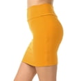 thumbnail image 3 of Women Lady Solid Color High Waist Classic Simple Stretchy Tube Pencil Mini Skirt Vacation Holiday Female Dailywear, 3 of 5