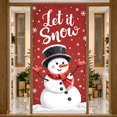 thumbnail image 2 of Festive Snowman Banner Christmas Decoration Winter Theme Holiday Party Let it Snow for Home Decoration Seasonal Celebration Winter Event, 2 of 6