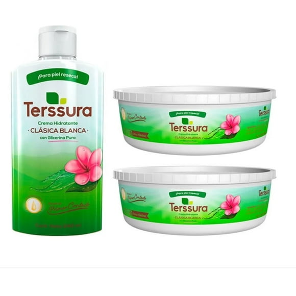 Crema Hidratante Corporal Terssura Con Glicerina Pack 3pzas