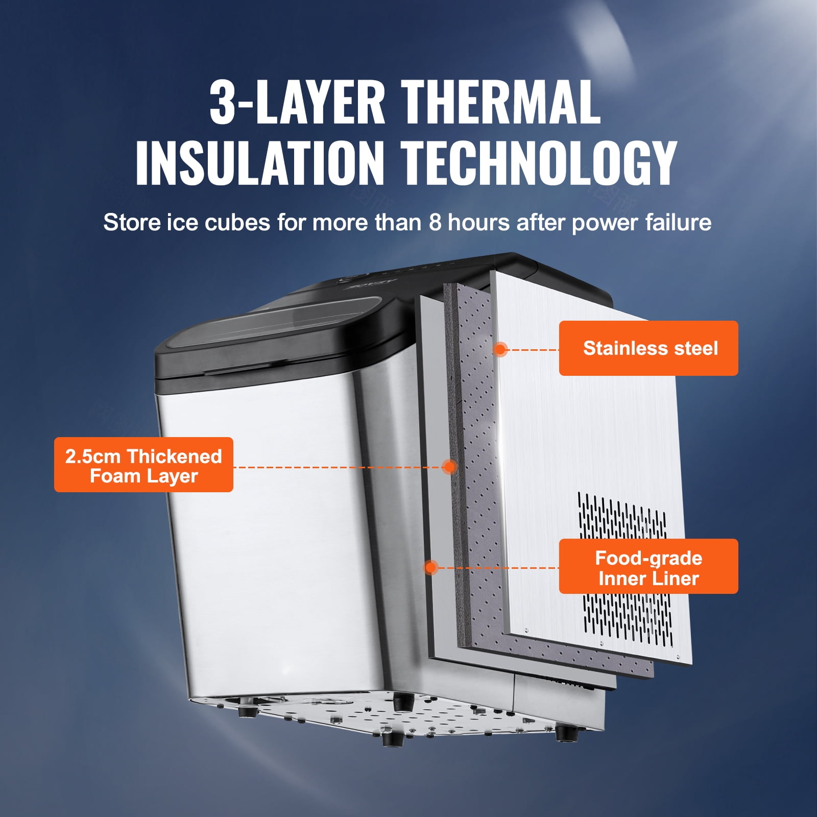 BENTISM Portable Countertop Ice Maker 33lbs/24H Self-Cleaning with Scoop Basket Sansujyuku sansujyuku.com